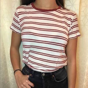White and red stripped T-shirt